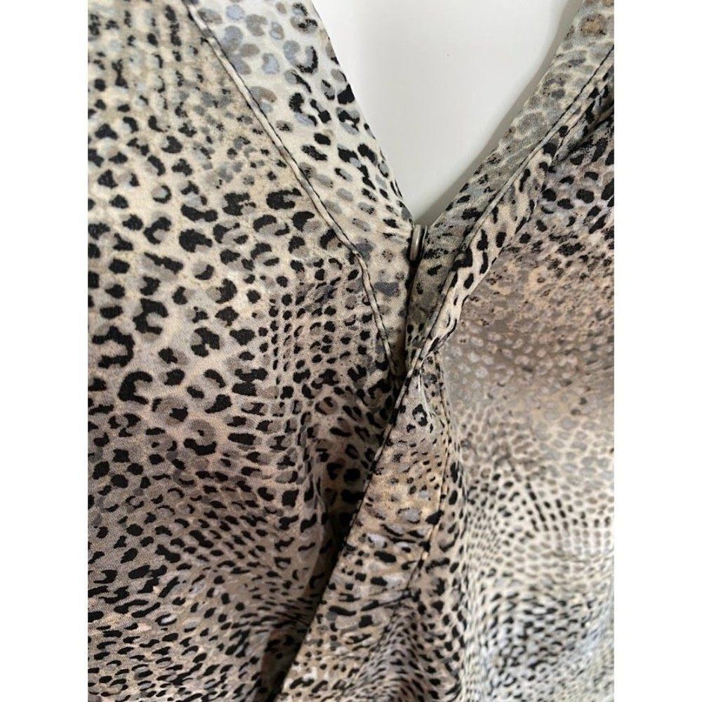 Womens Apt 9 Gray Black Snake Python Print V Neck… - image 3